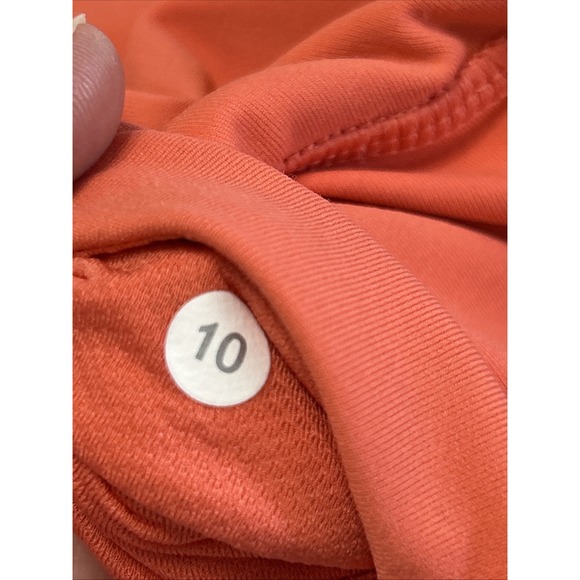 Lululemon‎ Sun Runner Crop Leggings Coral Color Running Yoga Active Sz 10 - Picture 6 of 9